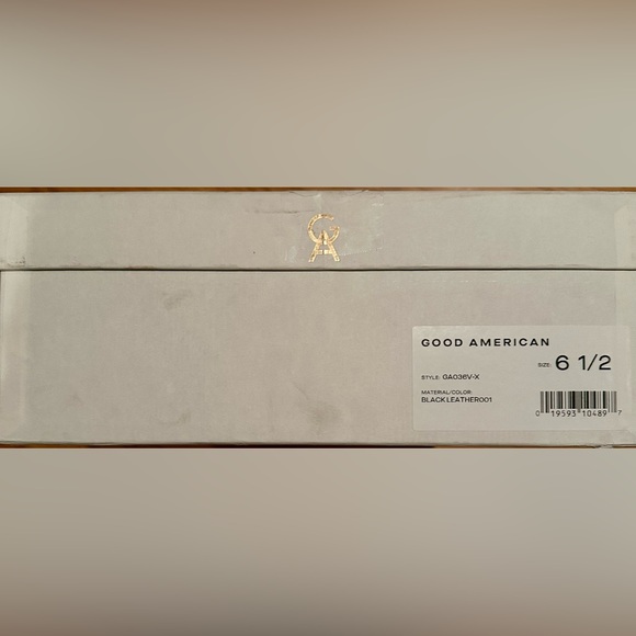 Good American Black Leather Chelsea Combat Lug Boots 6.5 - Picture 13 of 17